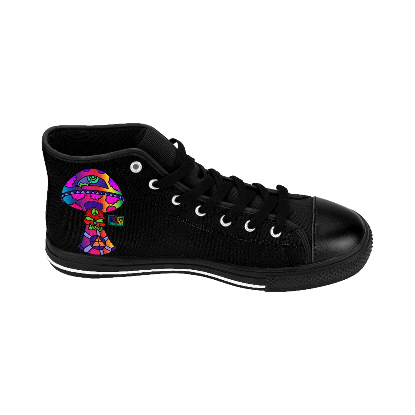 Rainbow Skull Shroom Women's Classic Sneakers