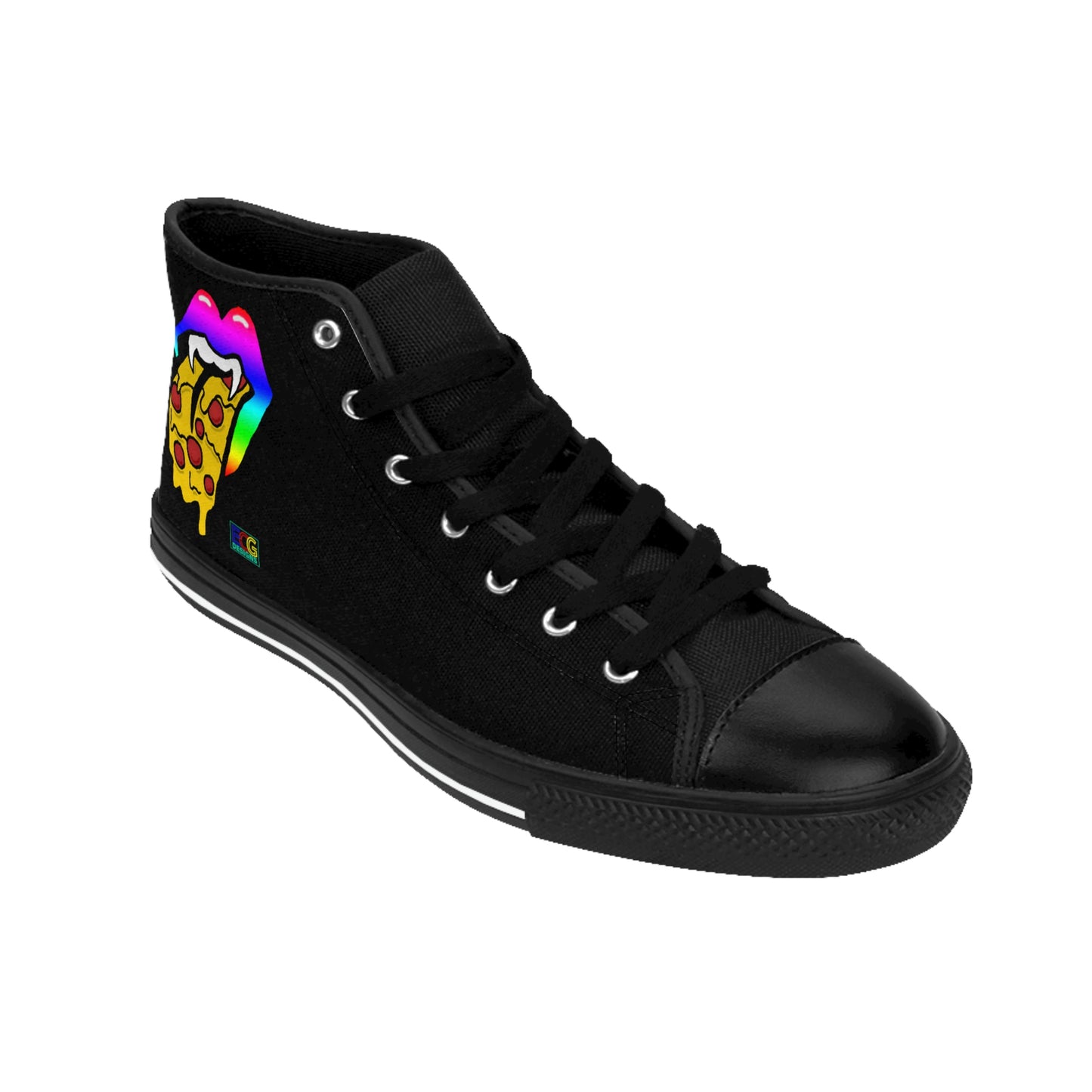 Rainbow Pizza Tongue Women's Classic Sneakers