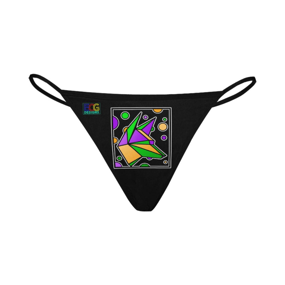 Mardi Gras Box Dog Women's All Over Print G-String Panties (Model L35)