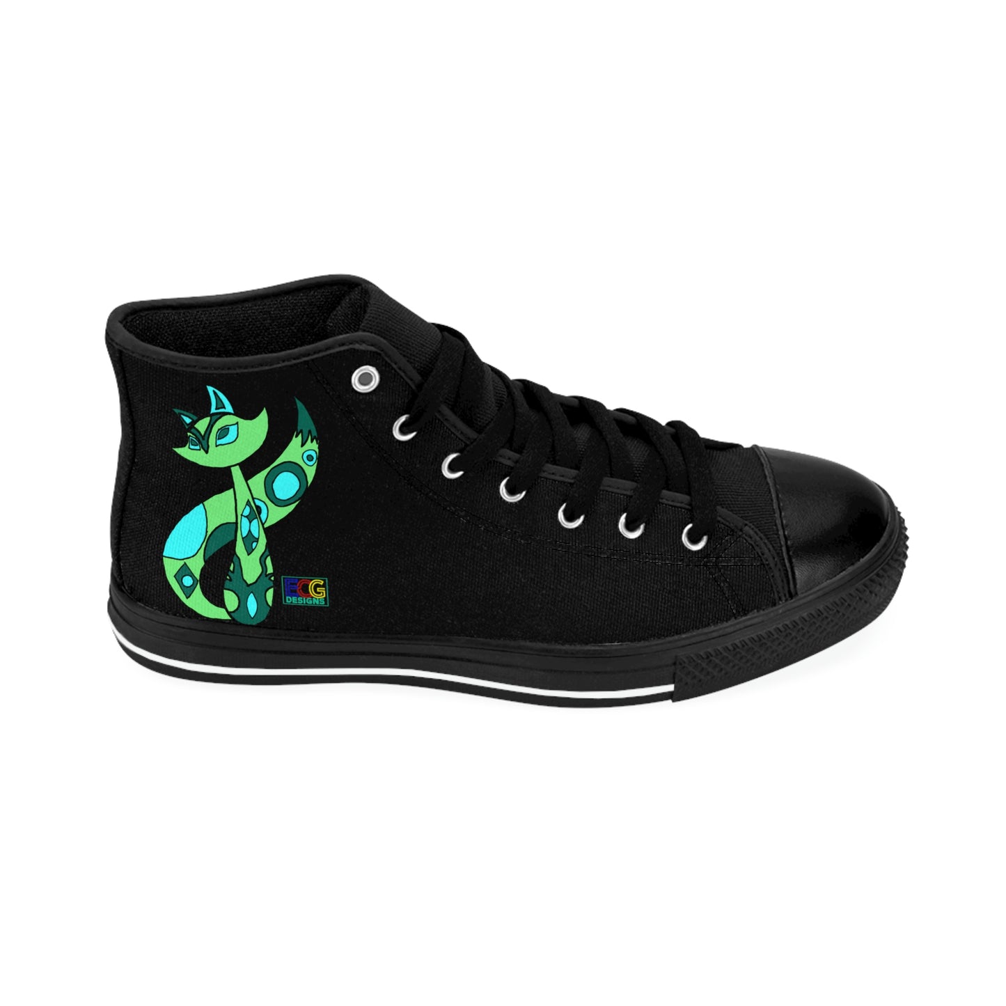 Green Cat Men's Classic Sneakers