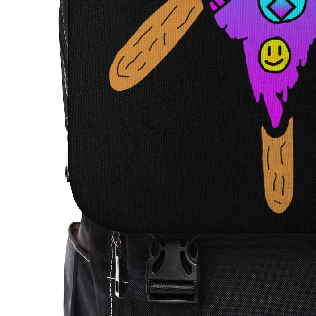 Blue and Purple Melted Popsicle Unisex Casual Shoulder Backpack