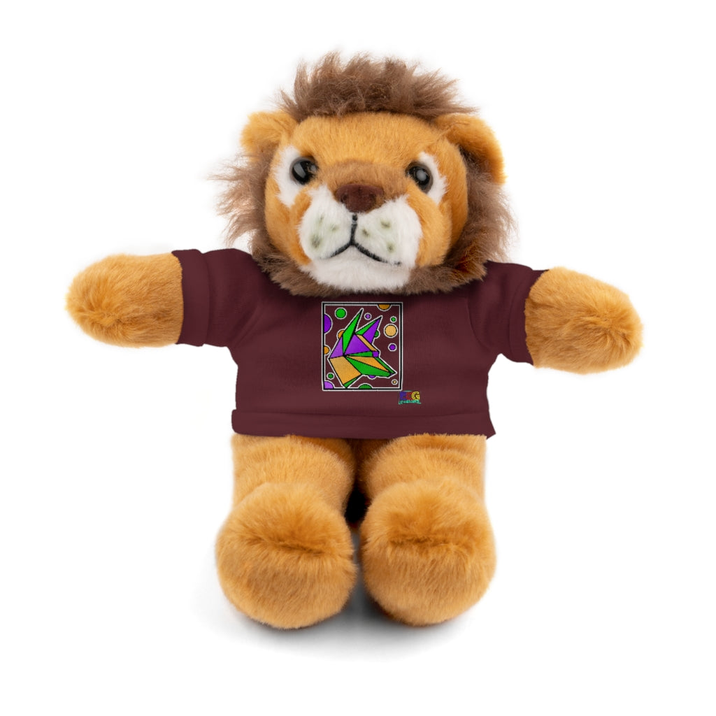 Mardi Gras Box Dog Stuffed Animals with Tee