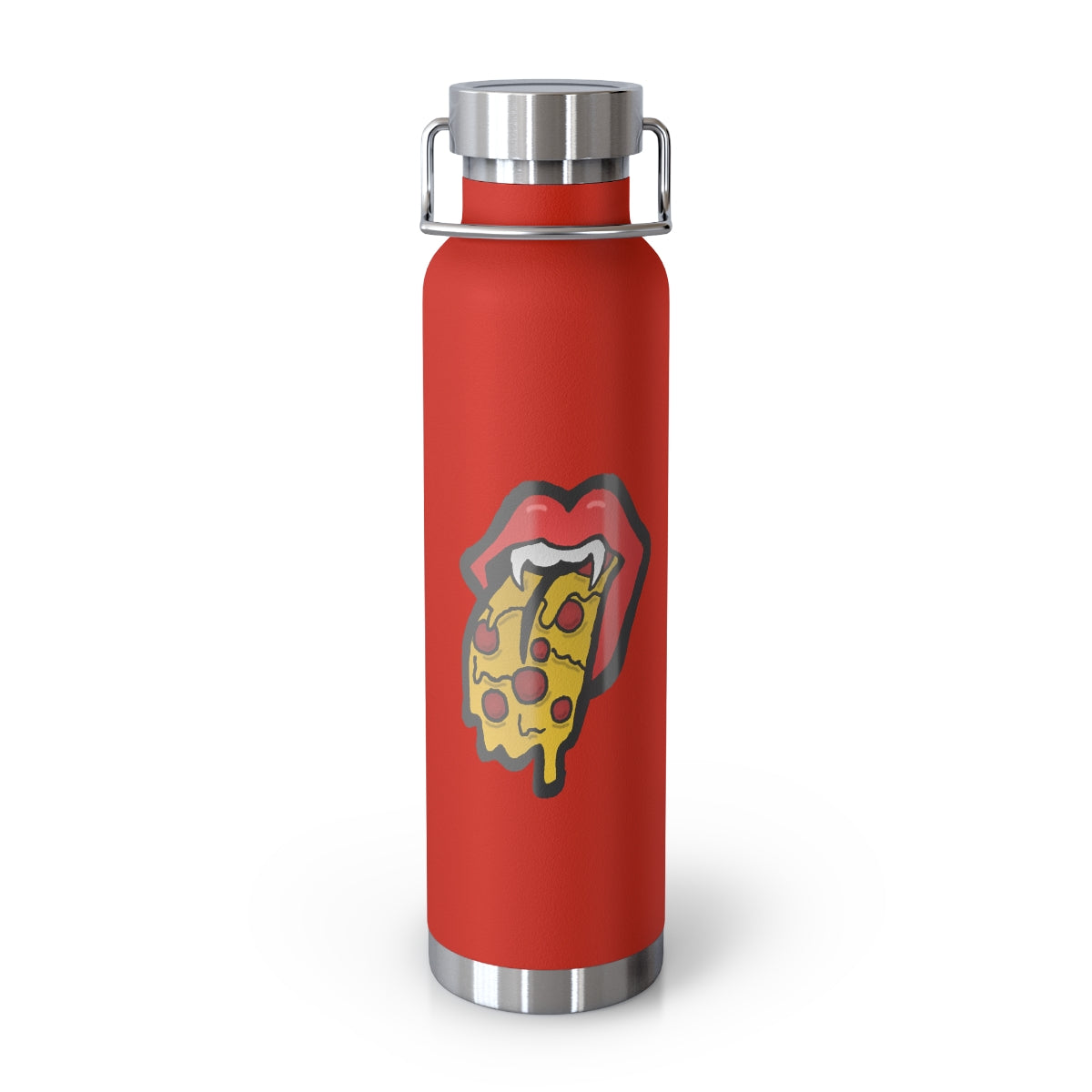 Red Pizza Tongue 22oz Vacuum Insulated Bottle