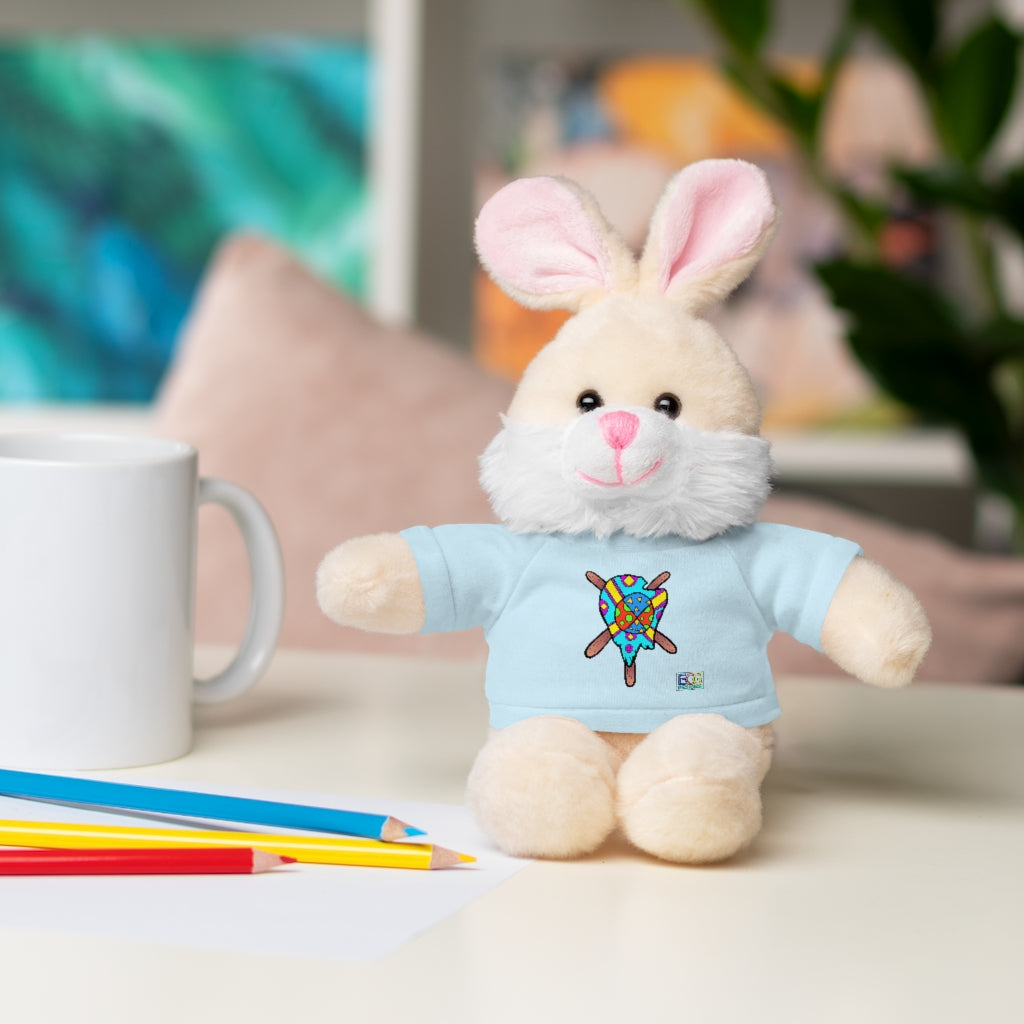 Multicolored Melted Popsicle Stuffed Animals with Tee