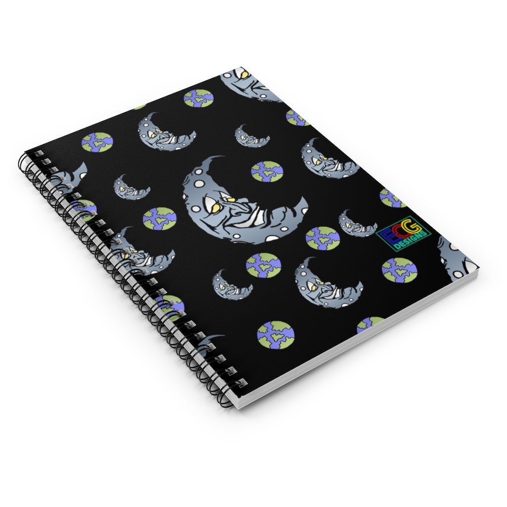 Silver Moon Spiral Notebook - Ruled Line