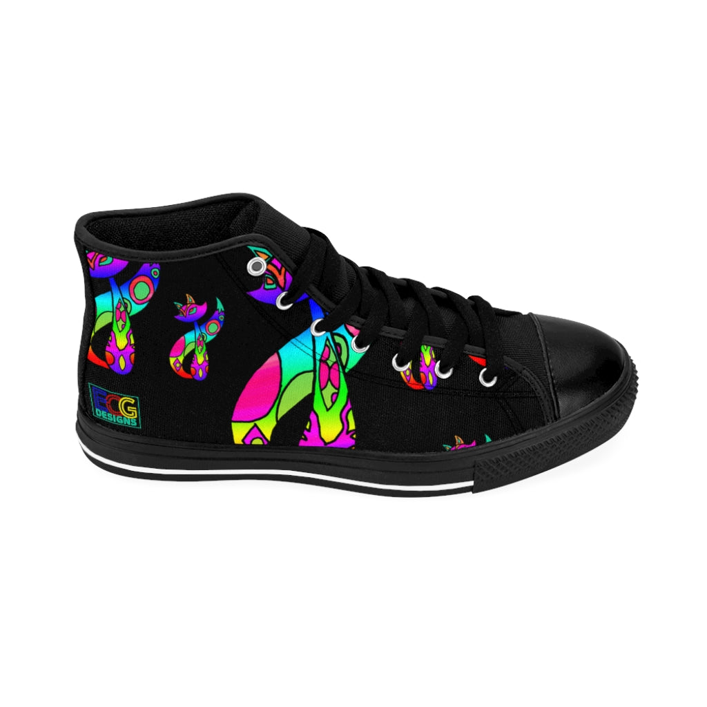 Rainbow Cat Women's High-top Sneakers