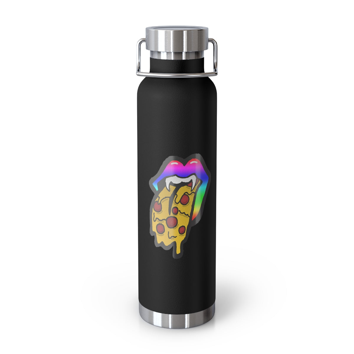 Rainbow Pizza Tongue 22oz Vacuum Insulated Bottle