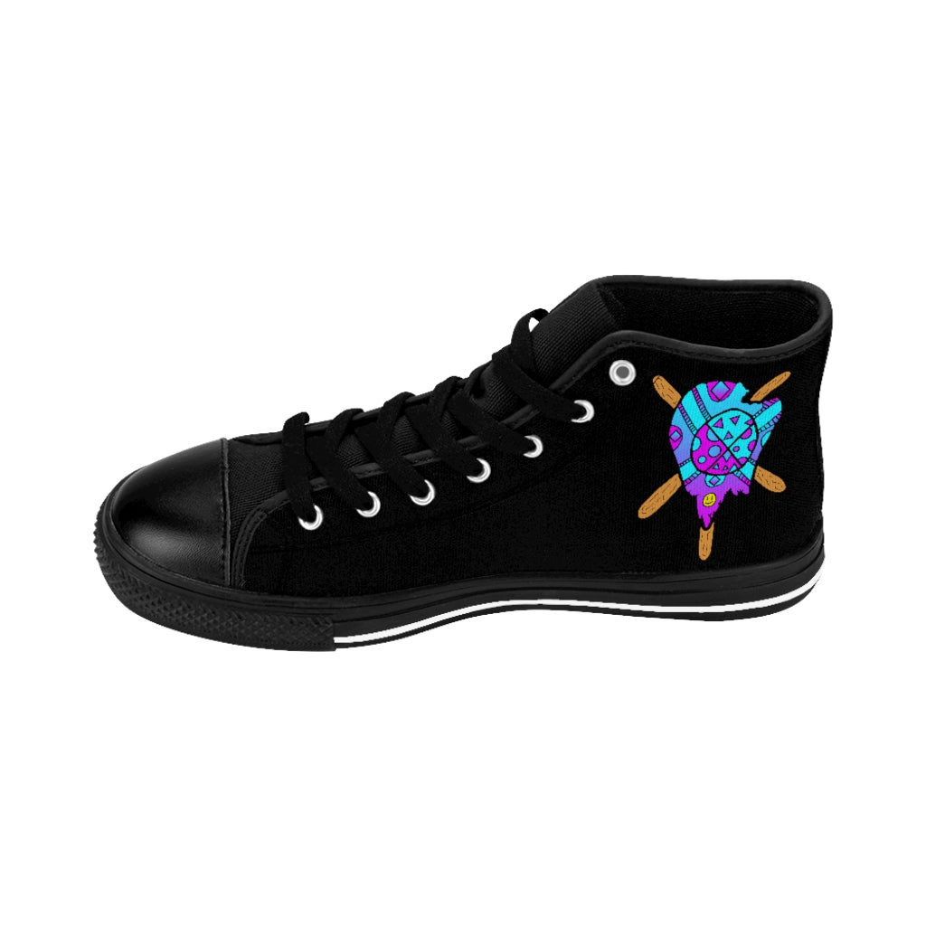 Blue and Purple Melted Popsicle Women's High-top Sneakers