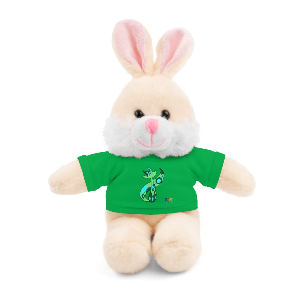 Green Cat Stuffed Animals with Tee