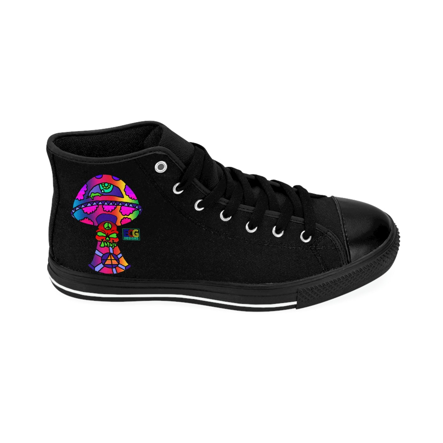 Rainbow Skull Shroom Men's Classic Sneakers