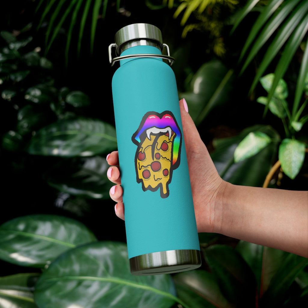 Rainbow Pizza Tongue 22oz Vacuum Insulated Bottle