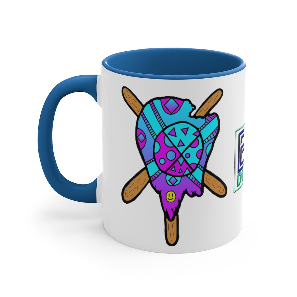 Blue and Purple Melted Popsicle Accent Coffee Mug, 11oz