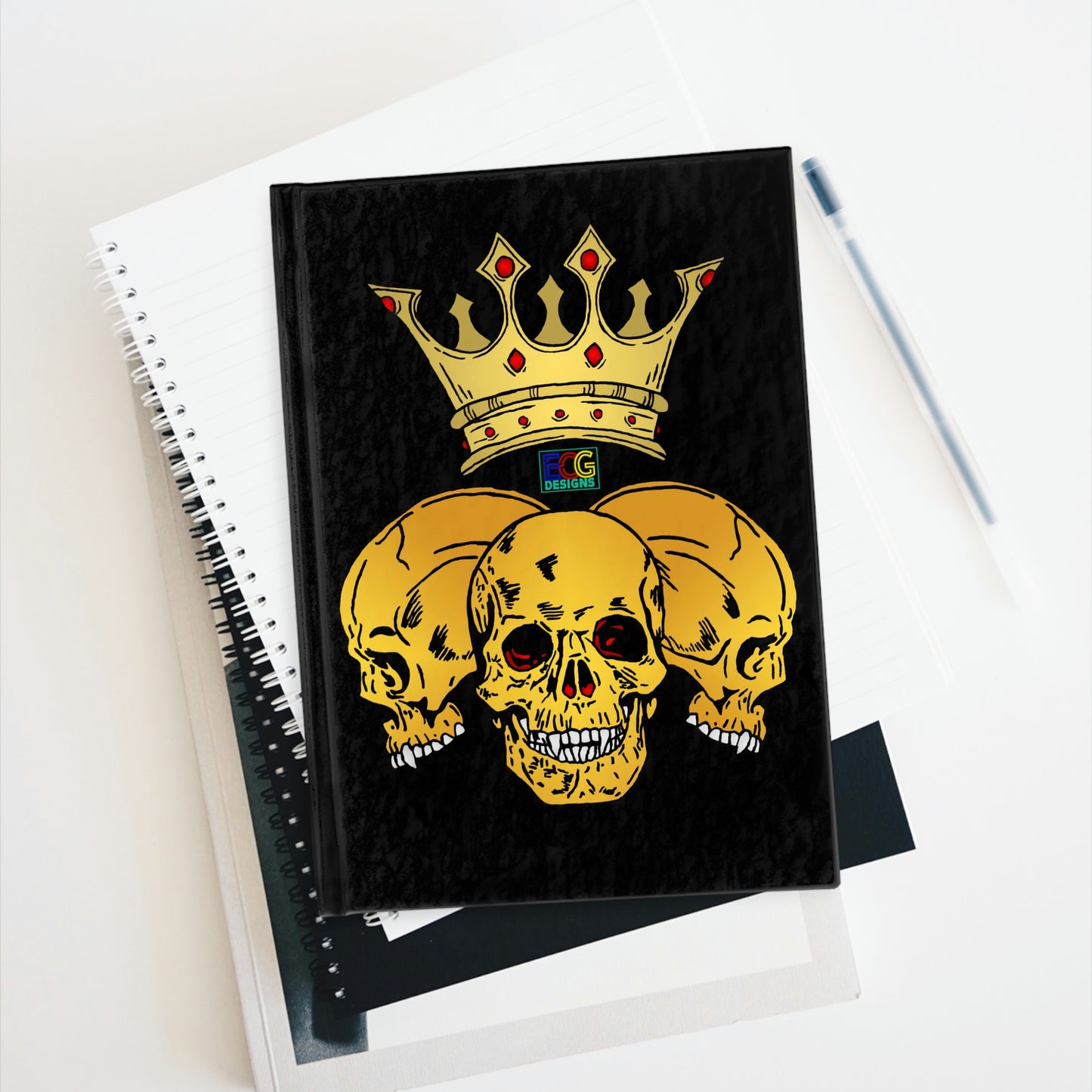 Triple Skull Crown Journal - Ruled Line