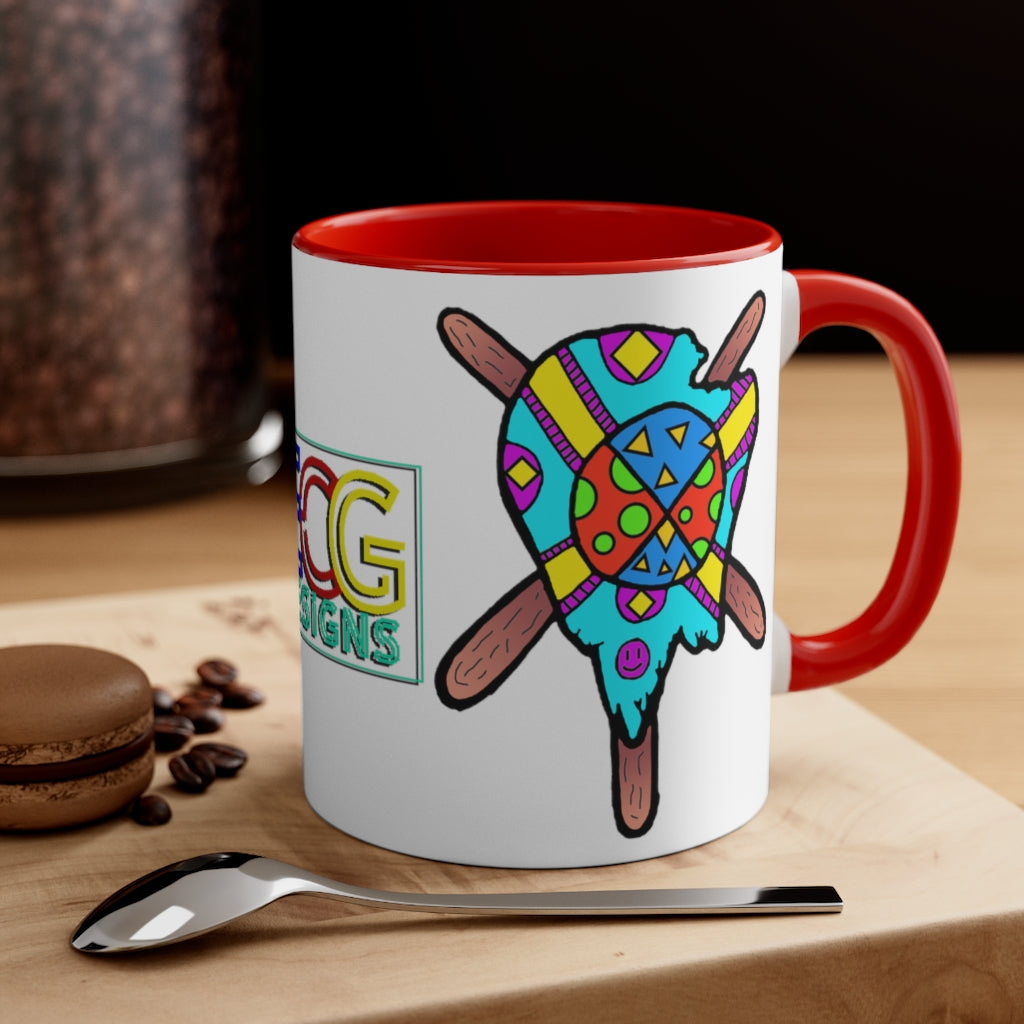 Multicolored Melted Popsicle Accent Coffee Mug, 11oz