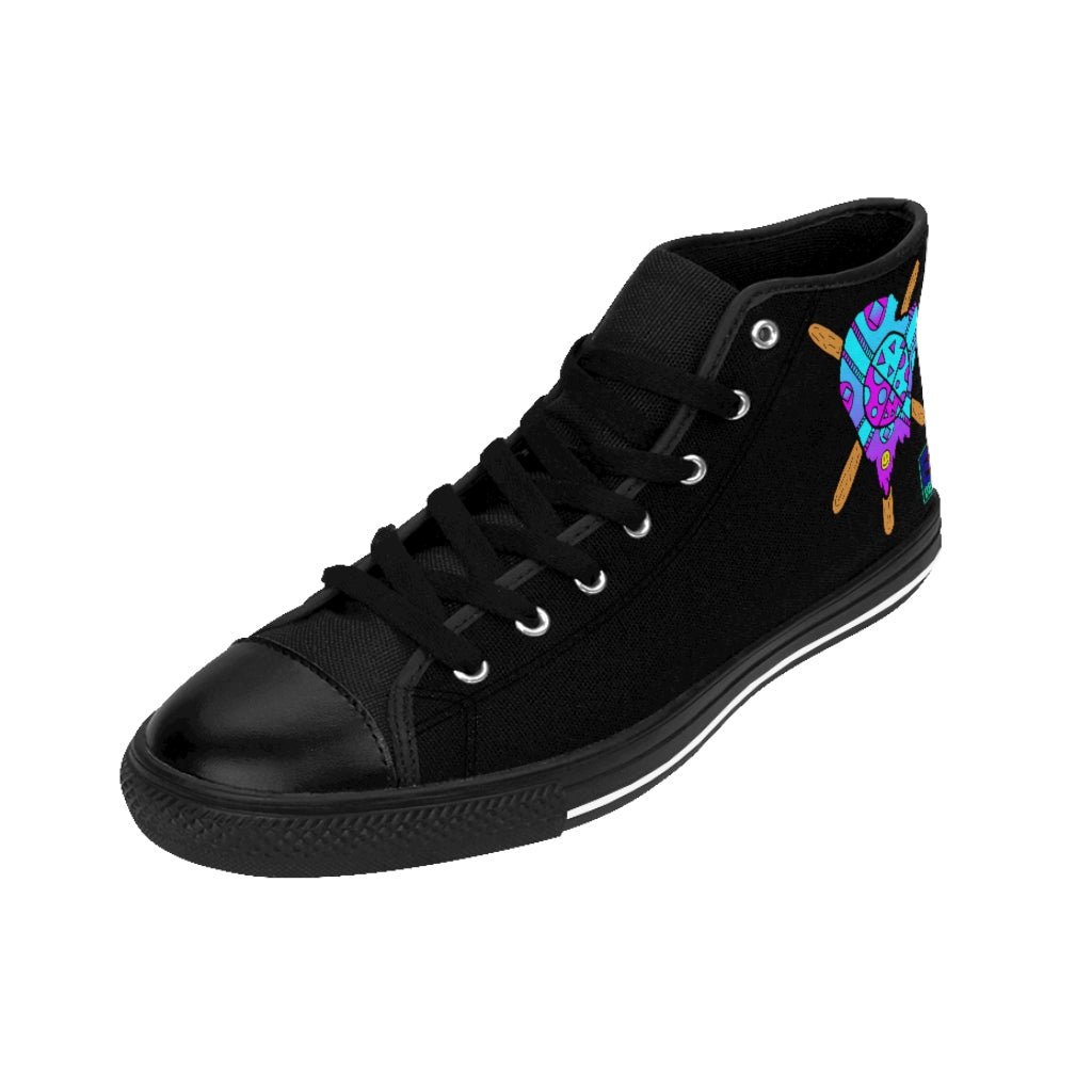 Blue and Purple Melted Popsicle Women's High-top Sneakers