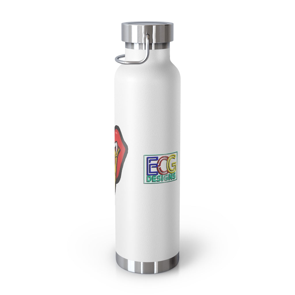 Red Pizza Tongue 22oz Vacuum Insulated Bottle