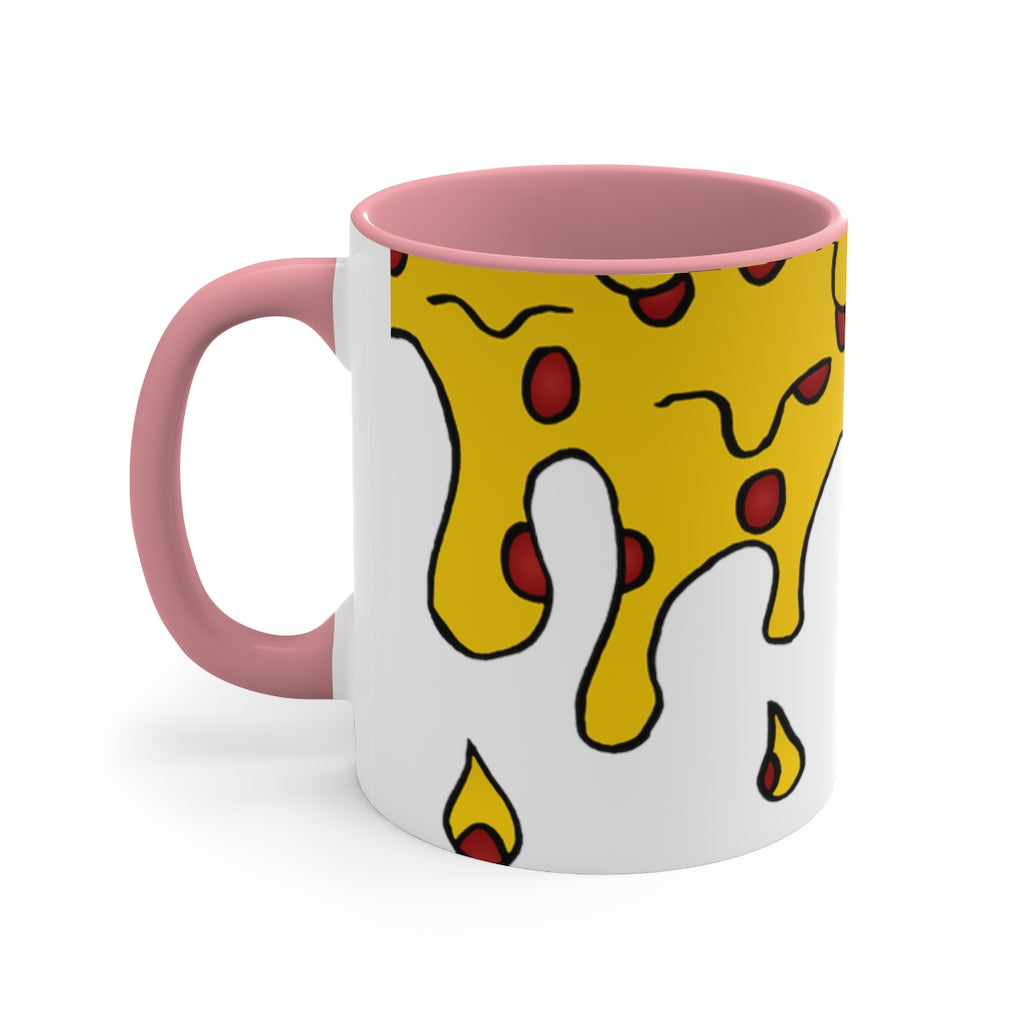 Cheesy Pizza Accent Coffee Mug, 11oz