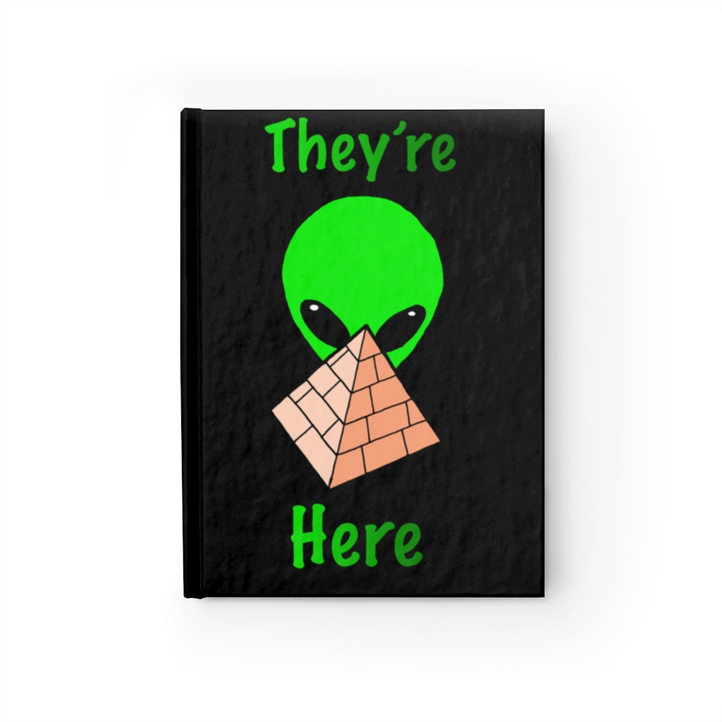 Green Alien Pyramid Journal - Ruled Line