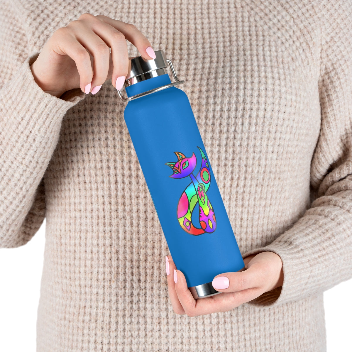 Rainbow Cat 22oz Vacuum Insulated Bottle