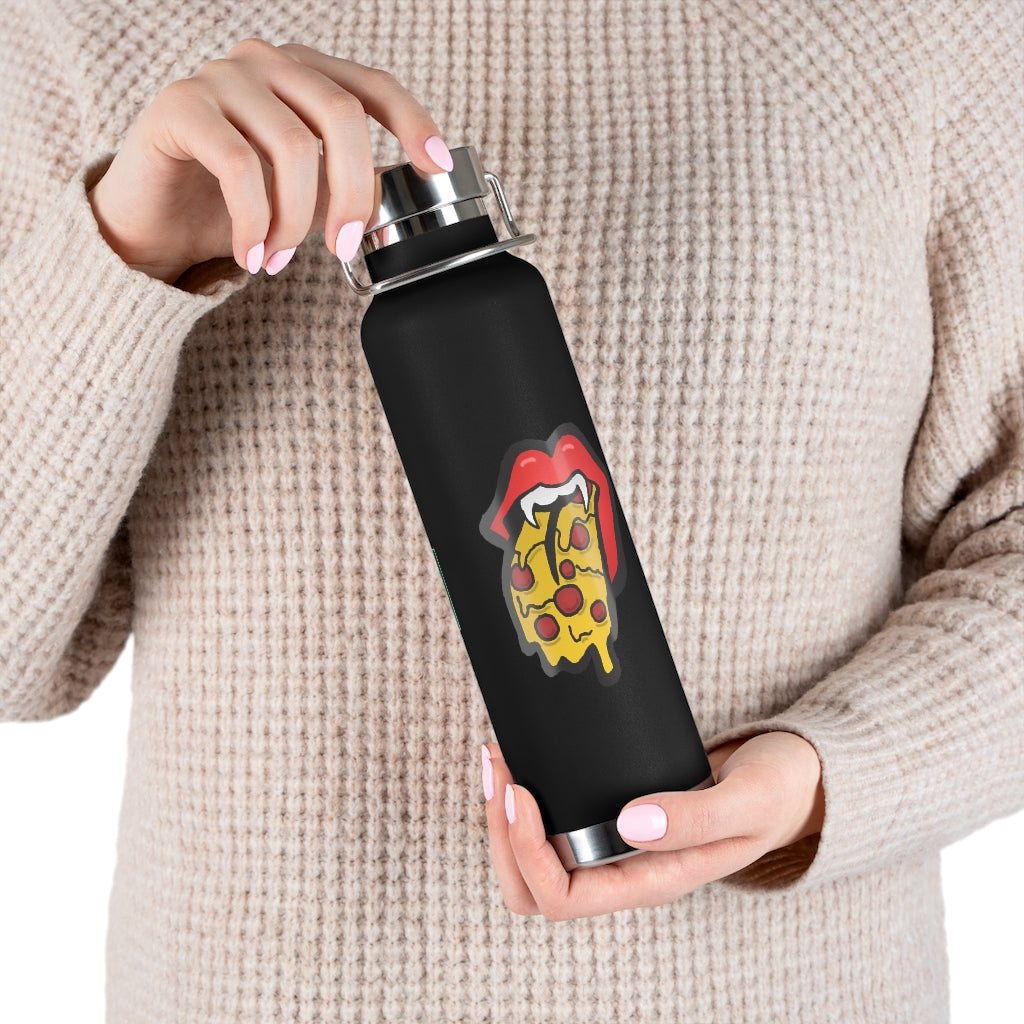 Red Pizza Tongue 22oz Vacuum Insulated Bottle