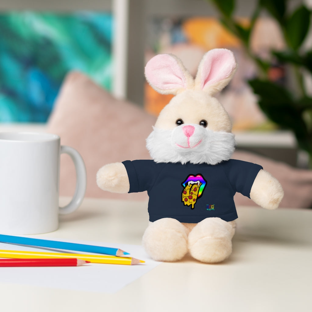 Rainbow Pizza Tongue Stuffed Animals with Tee