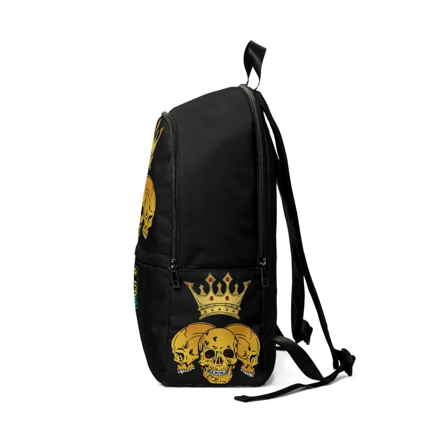 Triple Skull Crown Unisex Fabric Backpack