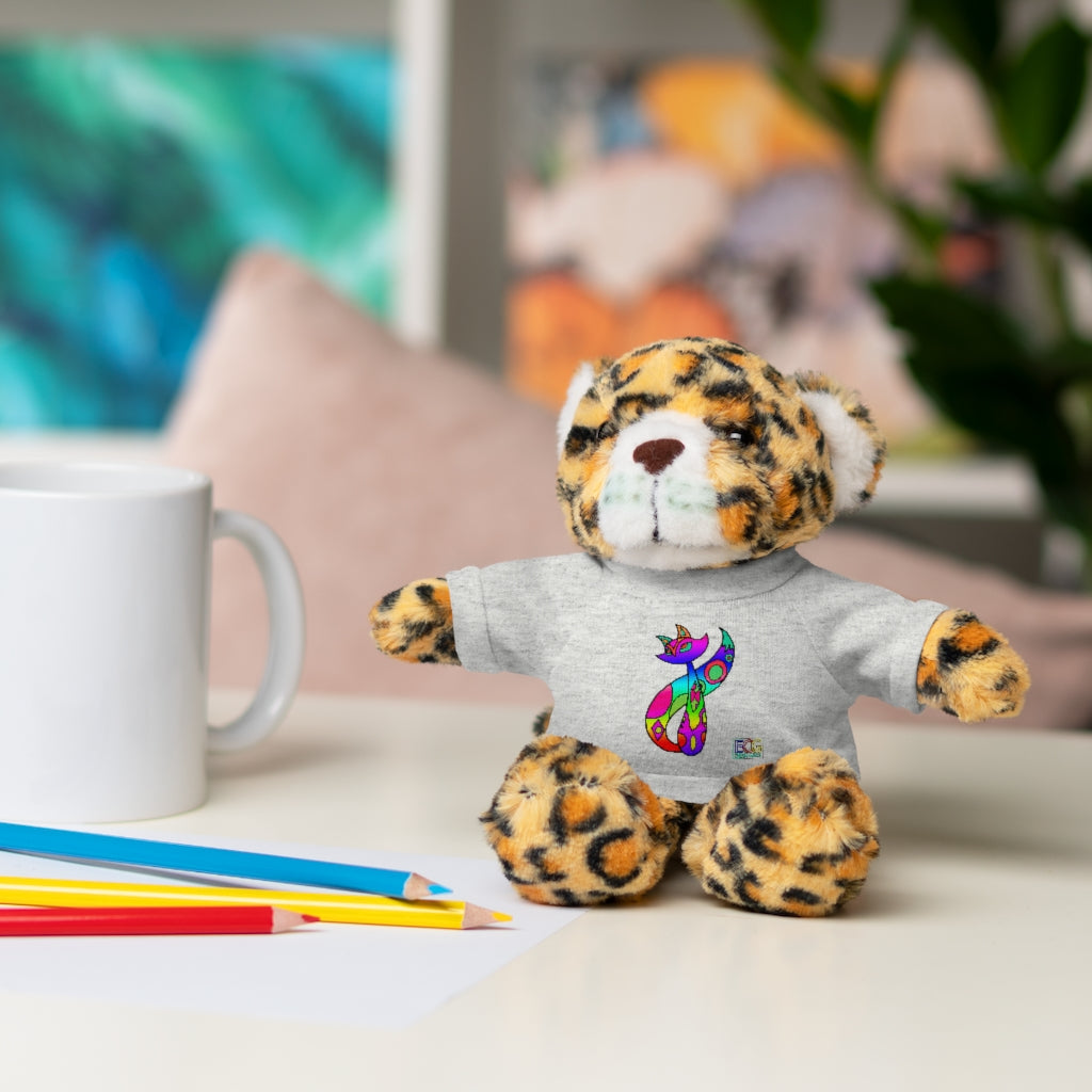 Rainbow Cat Stuffed Animals with Tee