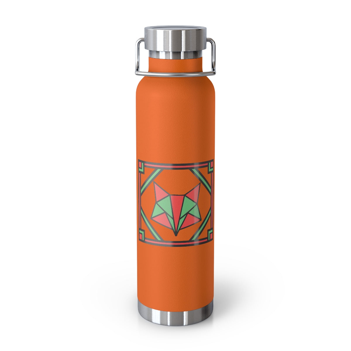 Red and Green Box Fox 22oz Vacuum Insulated Bottle