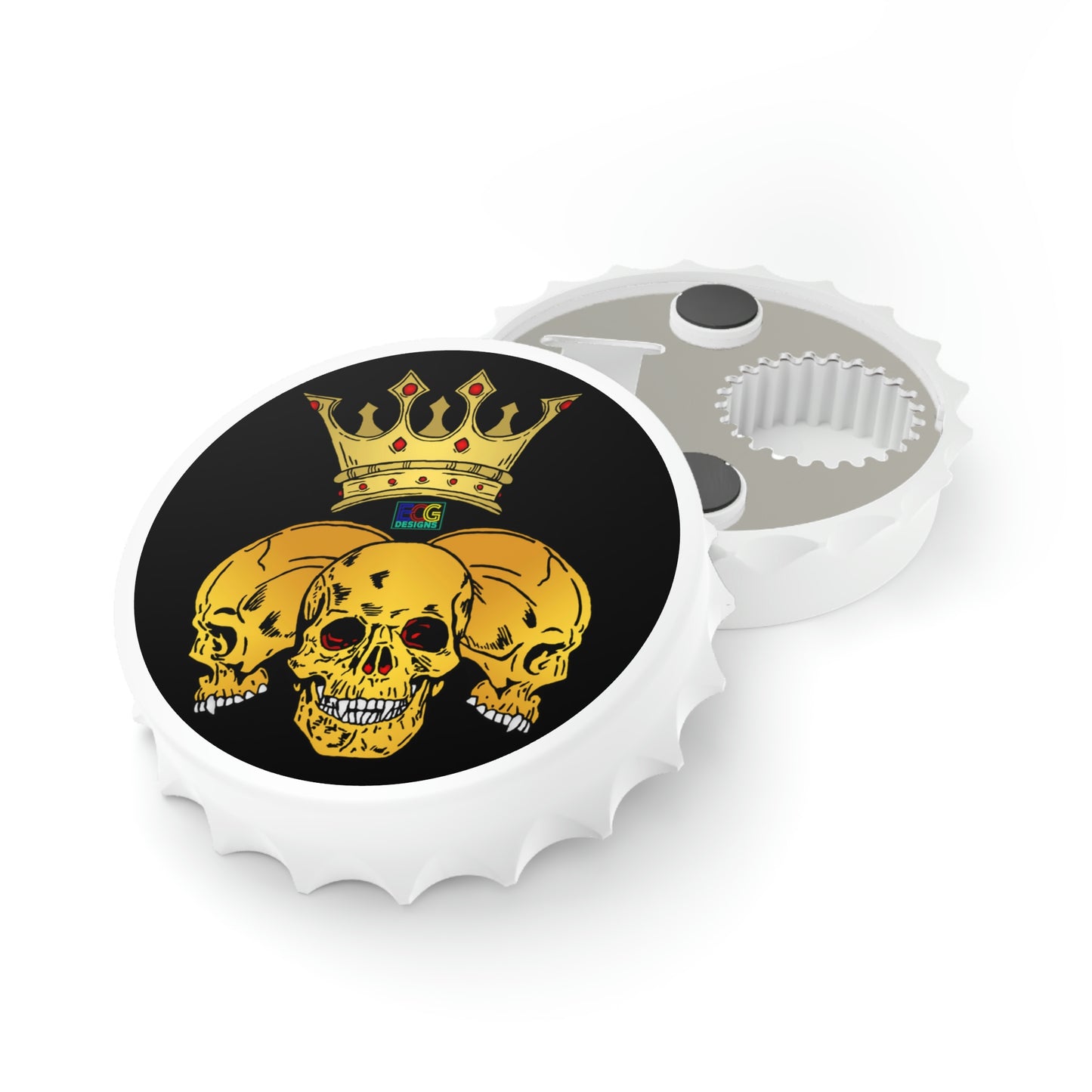 Triple Skull Crown Bottle Opener