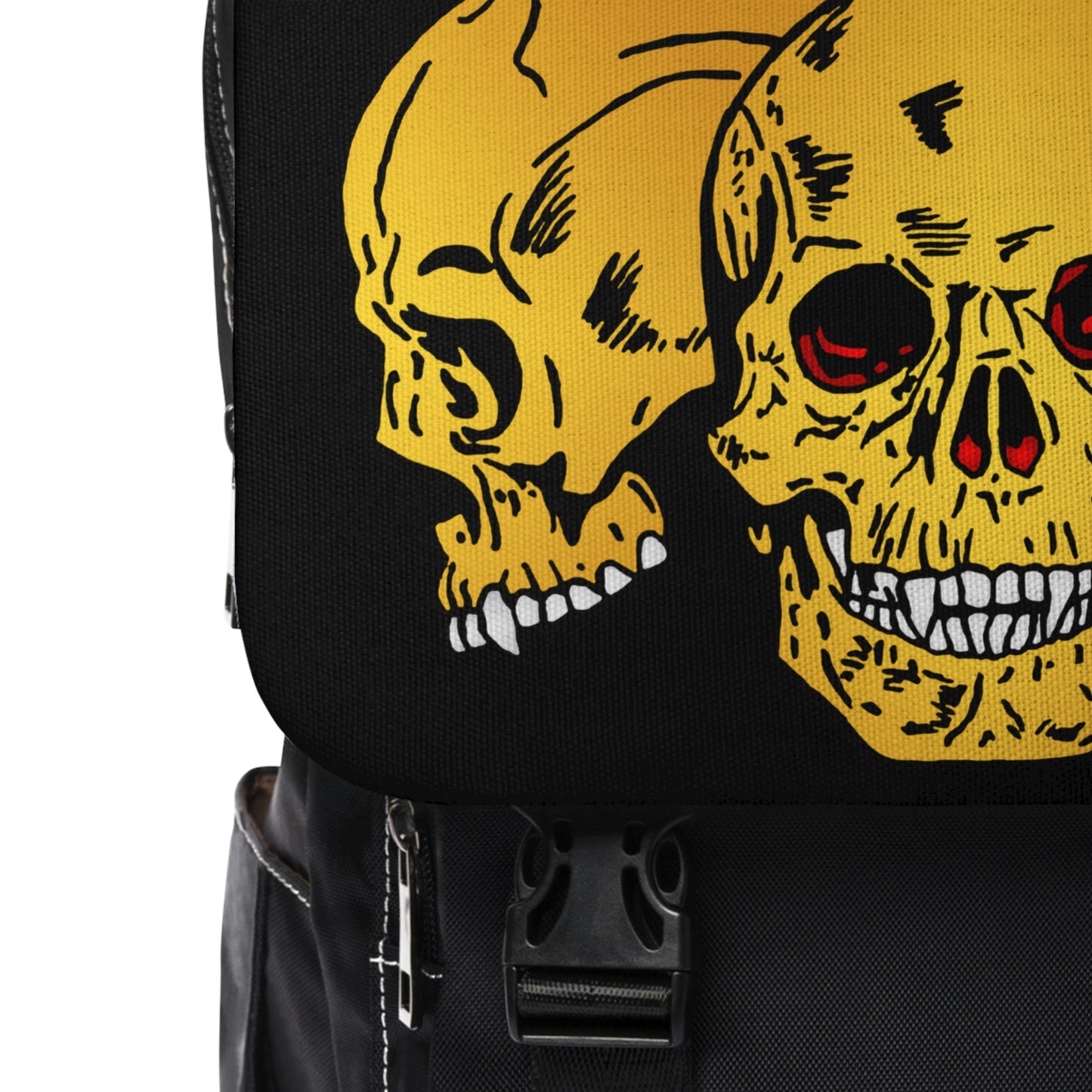 Triple Skull Crown Unisex Casual Shoulder Backpack