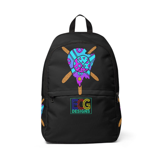 Blue and Purple Melted Popsicle Unisex Fabric Backpack