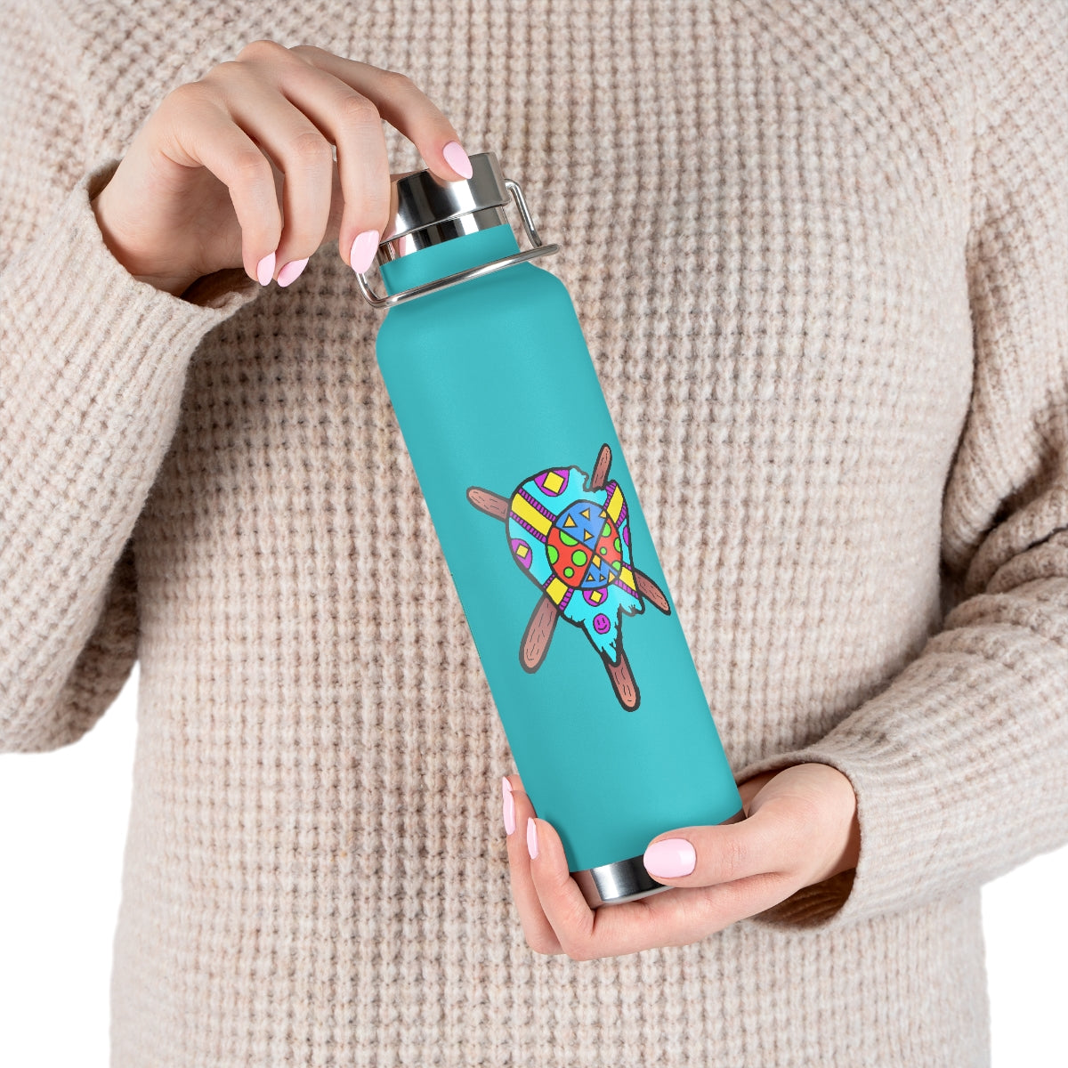 Multicolored Melted Popsicle 22oz Vacuum Insulated Bottle