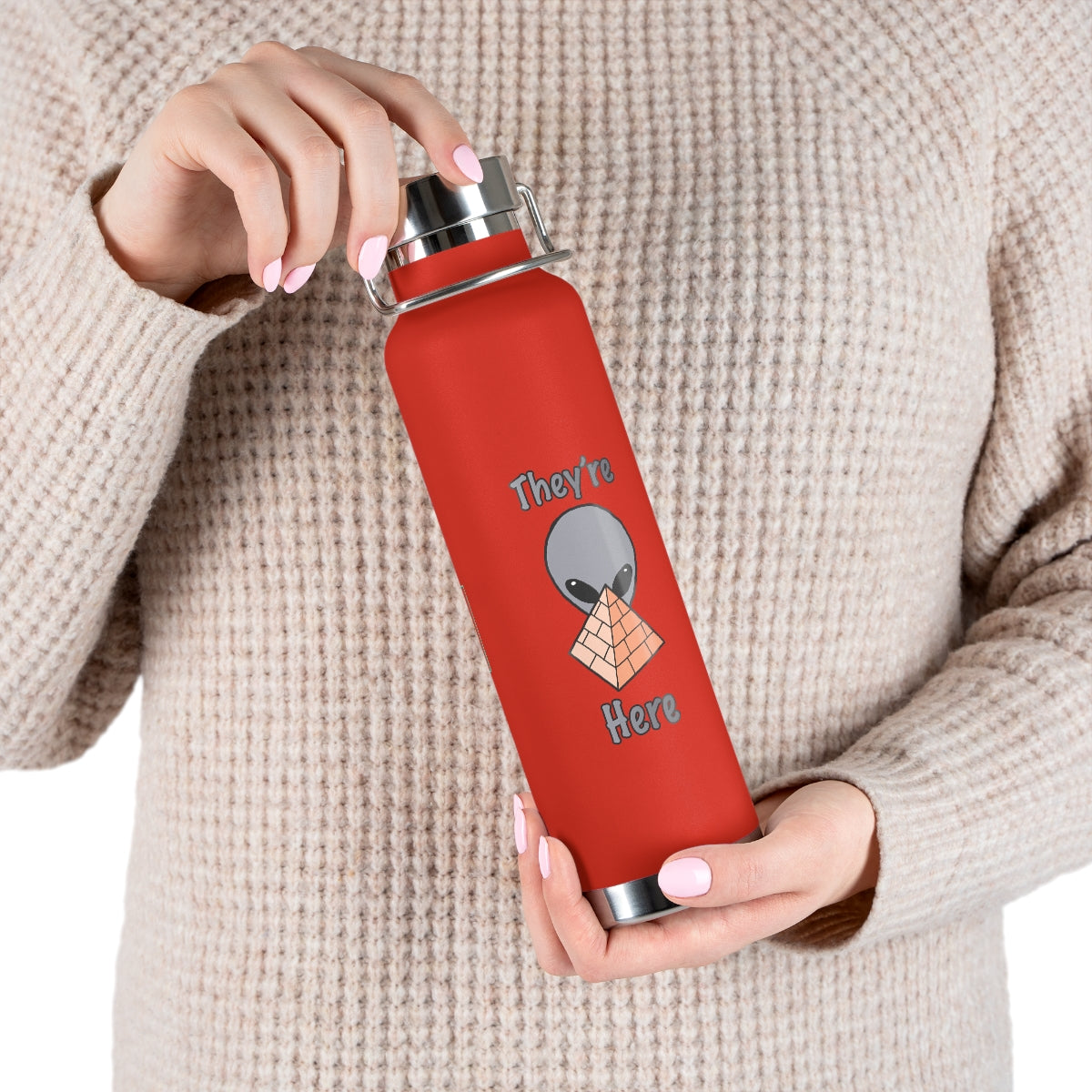 Gray Alien 22oz Vacuum Insulated Bottle