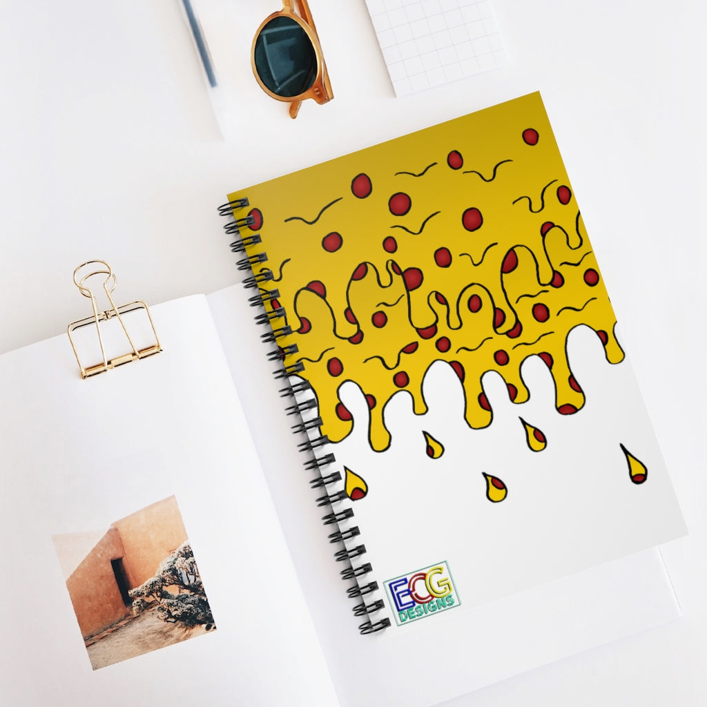 Cheesy Pizza Spiral Notebook - Ruled Line