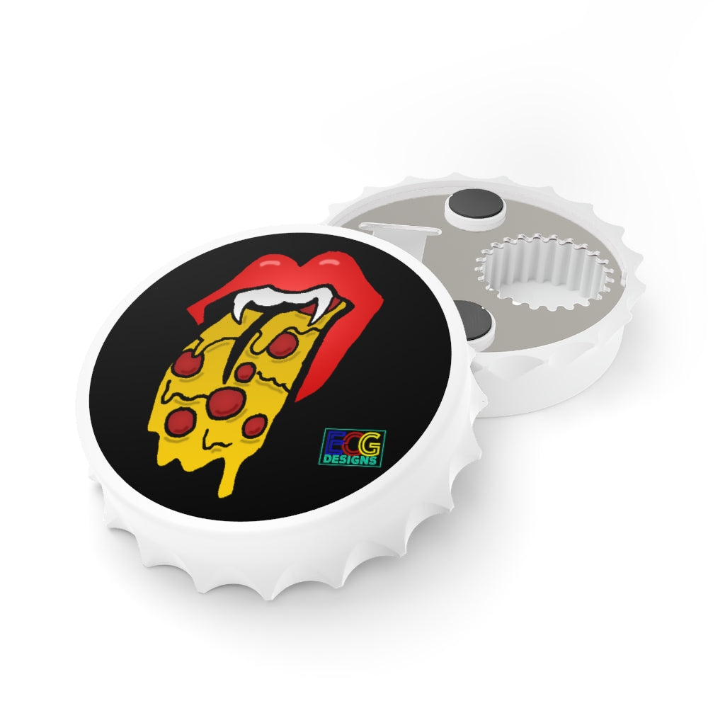 Red Pizza Tongue Bottle Opener