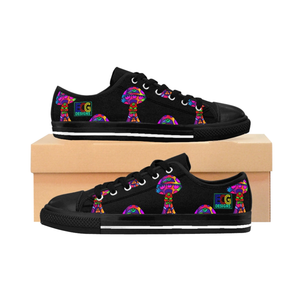 Rainbow Skull Shroom Women's Sneakers