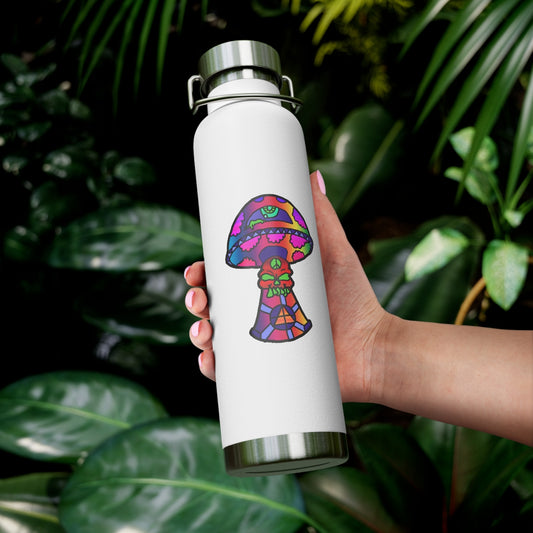 Rainbow Skull Shroom 22oz Vacuum Insulated Bottle