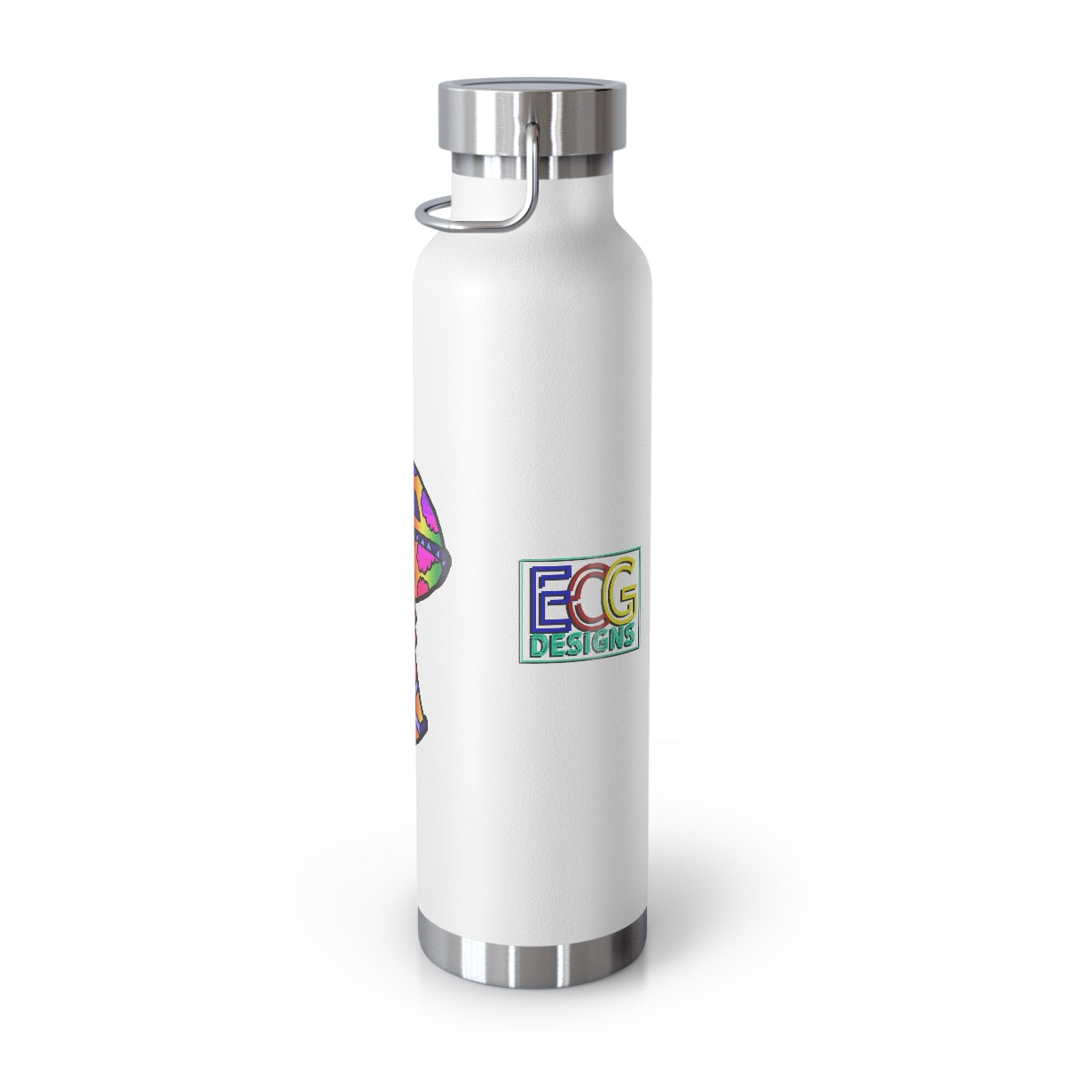 Rainbow Skull Shroom 22oz Vacuum Insulated Bottle