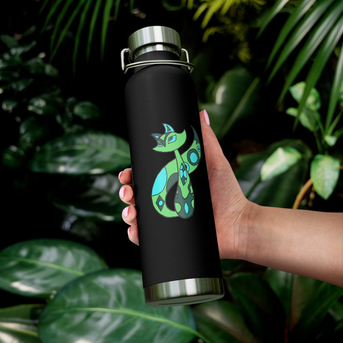 Green Cat 22oz Vacuum Insulated Bottle