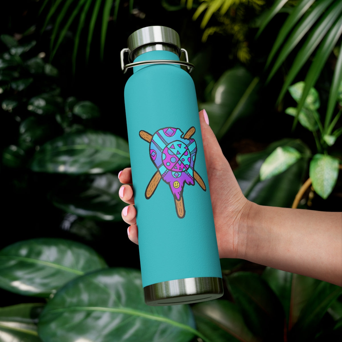 Blue and Purple Melted Popsicle 22oz Vacuum Insulated Bottle