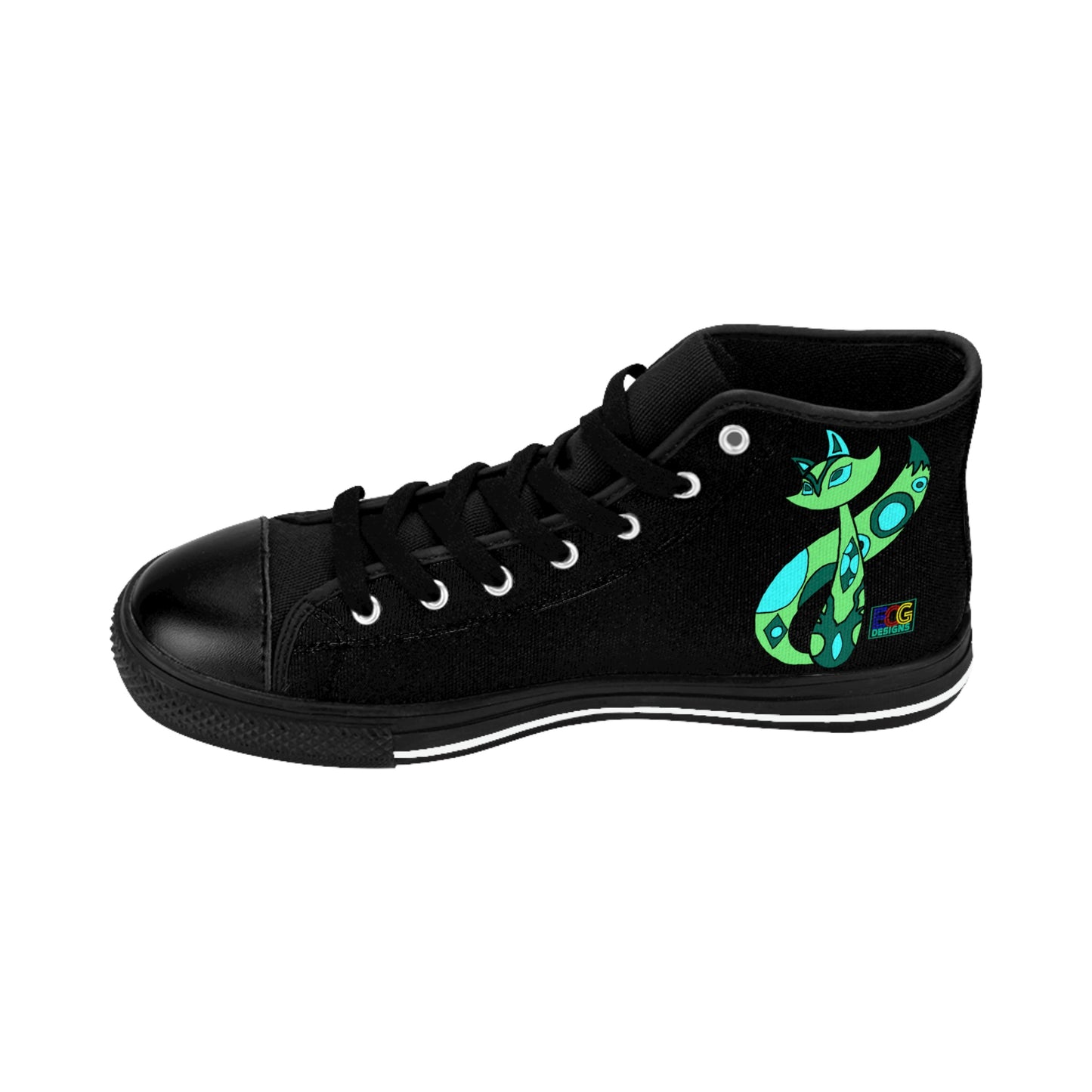 Green Cat Men's Classic Sneakers