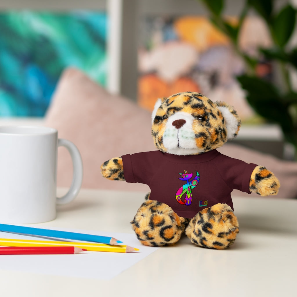 Rainbow Cat Stuffed Animals with Tee