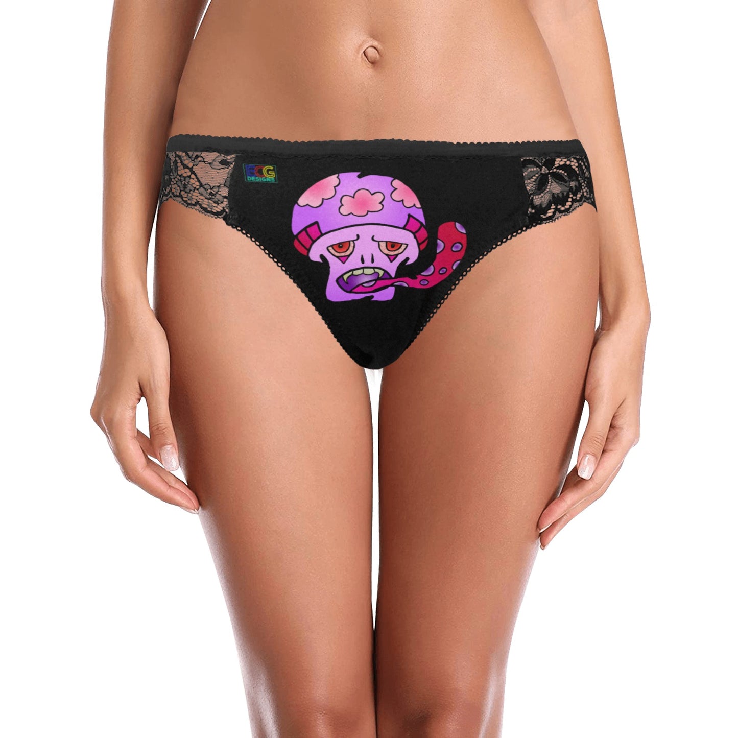 Pink Shroom Women's Lace Panty (Model L41)