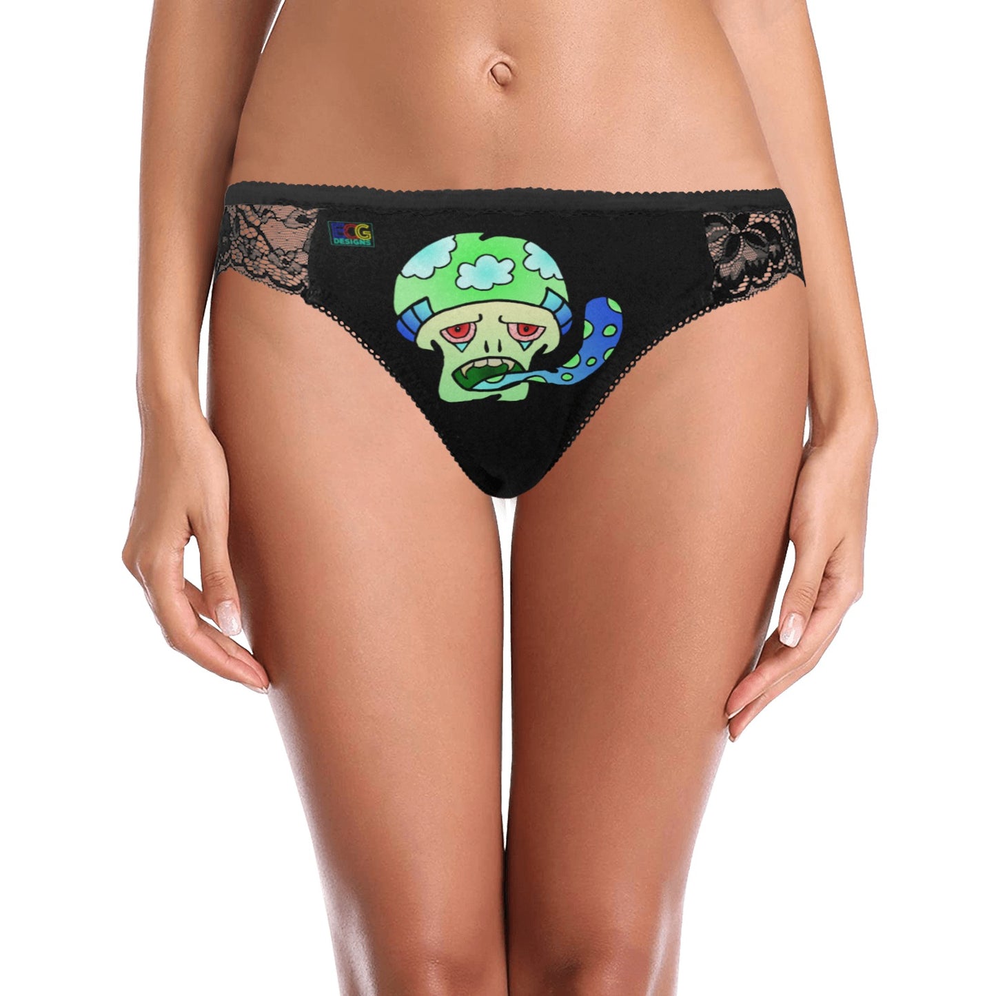 Green Shroom Women's Lace Panty (Model L41)