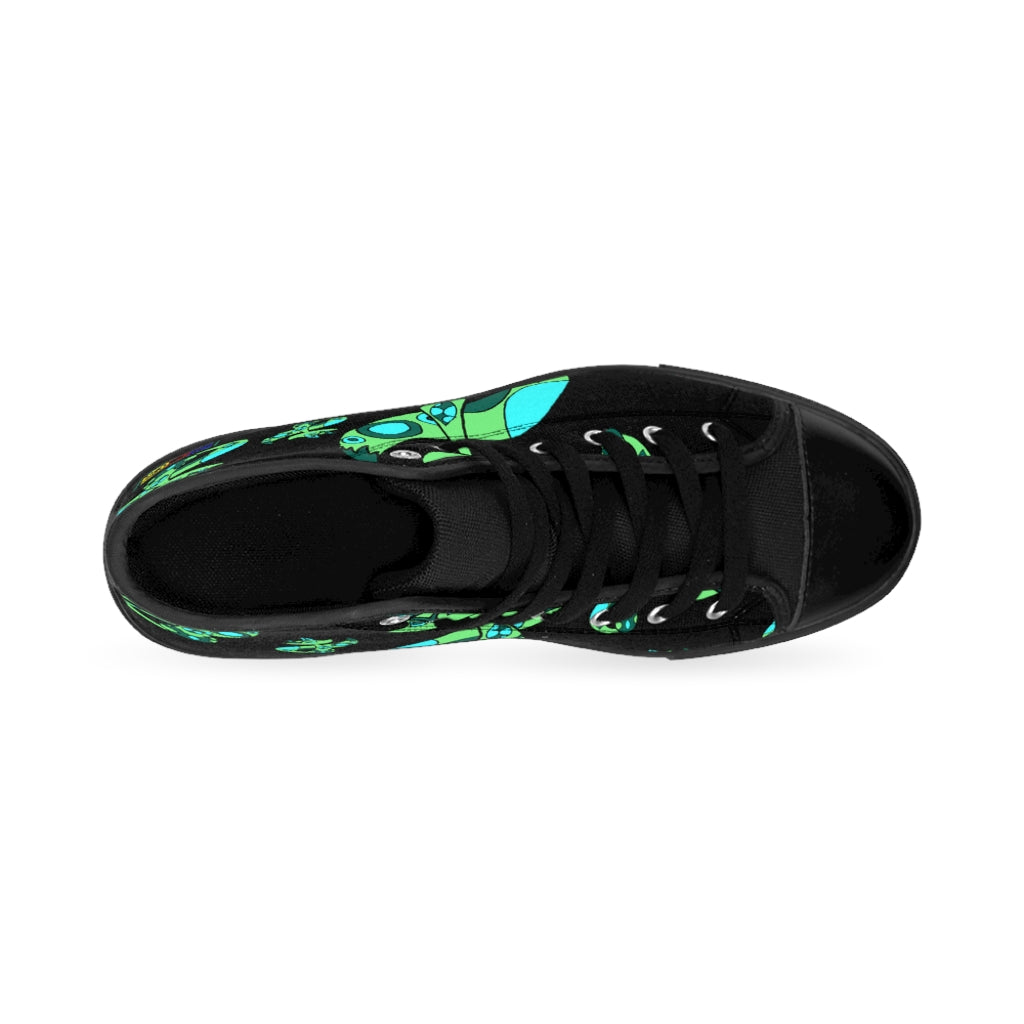 Green Cat Men's High-top Sneakers