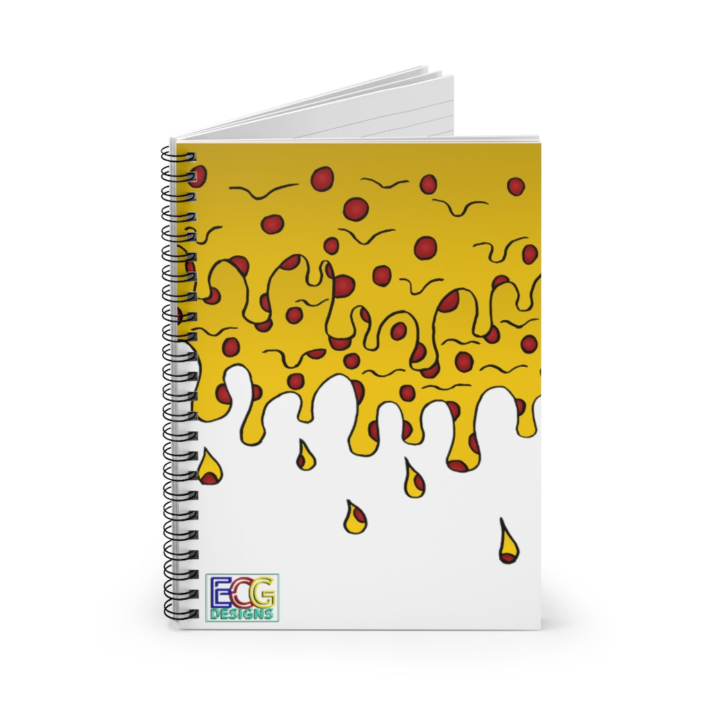 Cheesy Pizza Spiral Notebook - Ruled Line