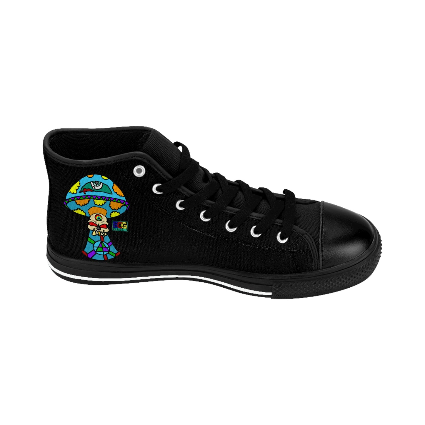 Multicolored Skull Shroom Men's Classic Sneakers