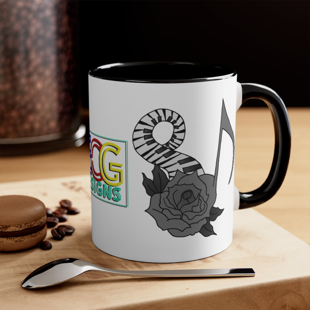 Musical Rose Accent Coffee Mug, 11oz