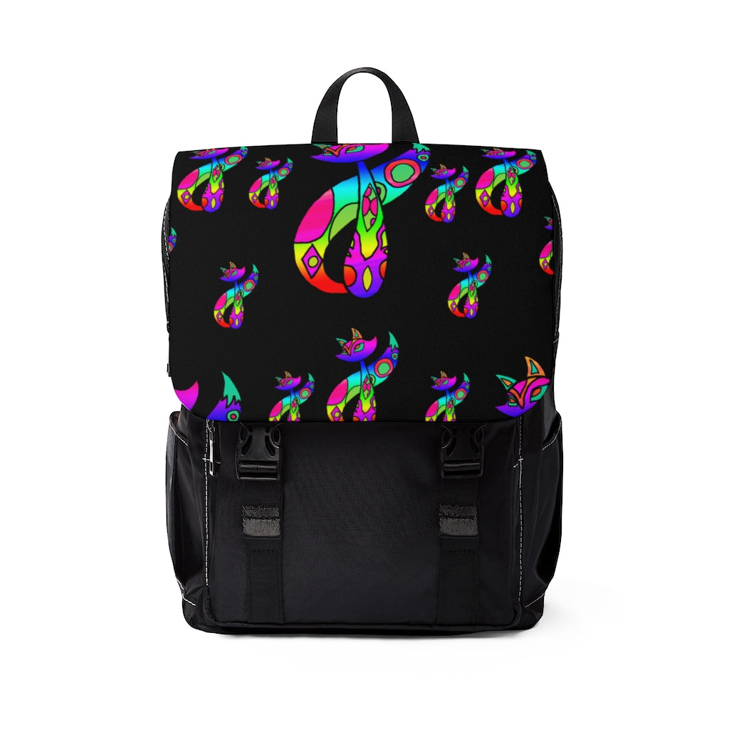 Rainbow Cat Unisex Casual Shoulder Backpack