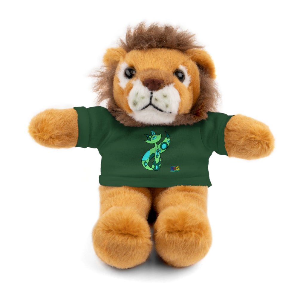 Green Cat Stuffed Animals with Tee